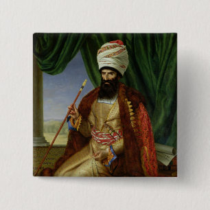 Portrait of Asker-Khan, Ambassador of Persia 15 Cm Square Badge
