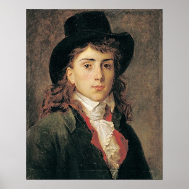 Portrait of Baron Antoine Jean Gros  Aged 20 Poster (Front)