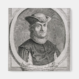 Portrait of Baruch or Benedict Spinoza Magnet