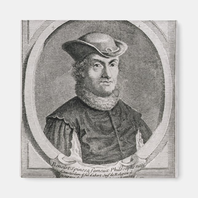 Portrait of Baruch or Benedict Spinoza Magnet (Front)