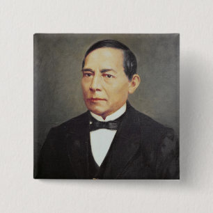 Portrait of Benito Juarez , 1948 15 Cm Square Badge