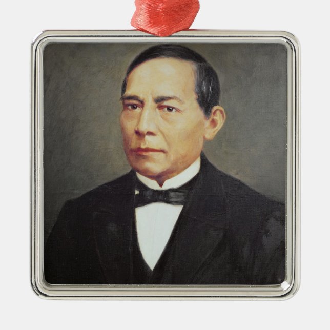 Portrait of Benito Juarez , 1948 Metal Tree Decoration (Front)