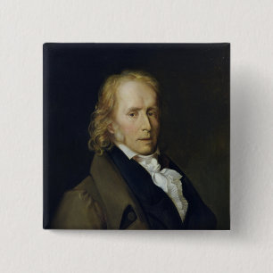Portrait of Benjamin Constant de Rebecque 15 Cm Square Badge