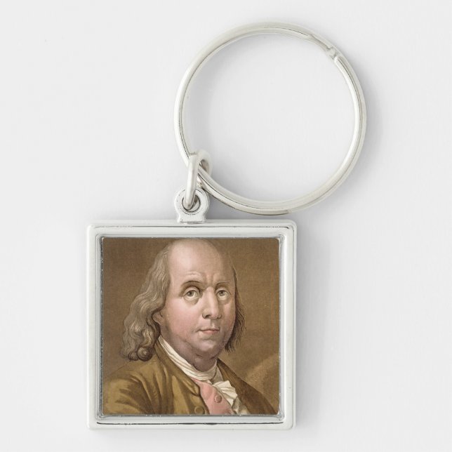 Portrait of Benjamin Franklin (1706-90), from 'Le Key Ring (Front)