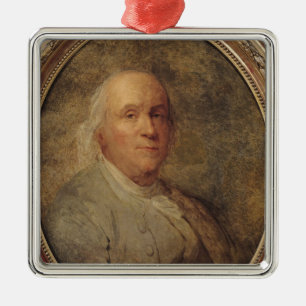 Portrait of Benjamin Franklin, c.1780 Metal Tree Decoration