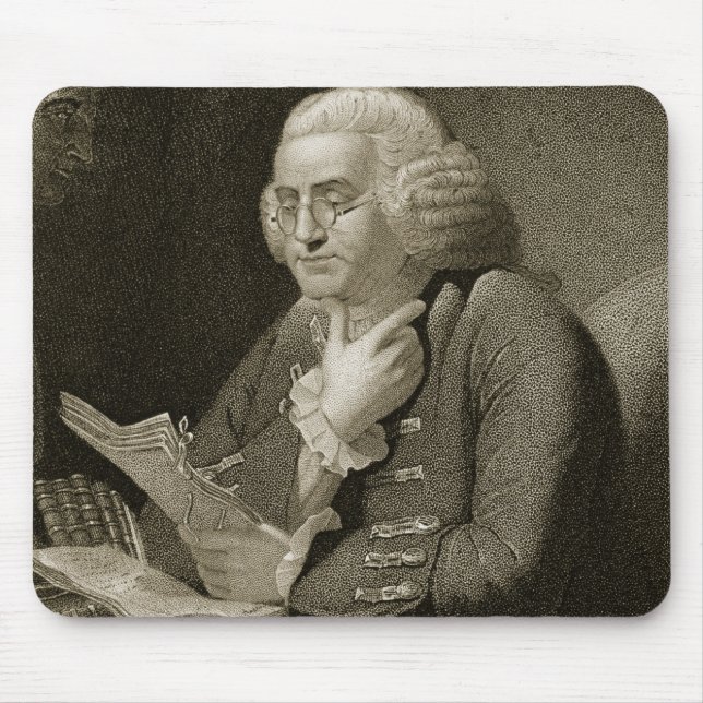 Portrait of Benjamin Franklin, engraved by Thomas Mouse Pad (Front)