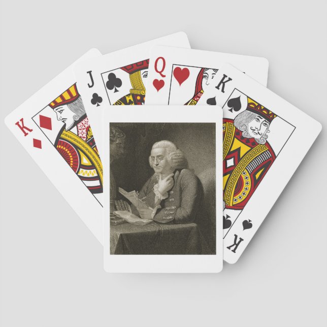 Portrait of Benjamin Franklin, engraved by Thomas Playing Cards (Back)