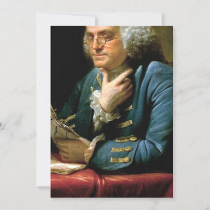 Portrait Of Benjamin Franklin Invitation