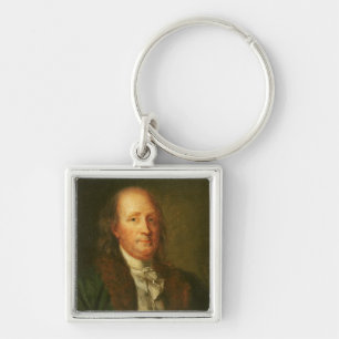 Portrait of Benjamin Franklin Key Ring