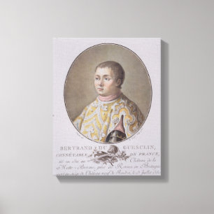 Portrait of Bertrand du Guesclin (1311-80), High C Canvas Print