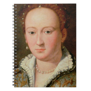 Portrait of Bianca Cappello, c.1580 (oil on copper Spiral Notebook