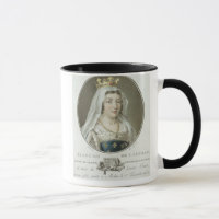 Portrait of Blanche de Castille (1185-1252) engrav