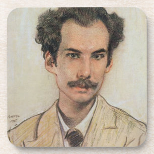 Portrait of Boris Nikolayevich Bugaev (1880-1934) Coaster