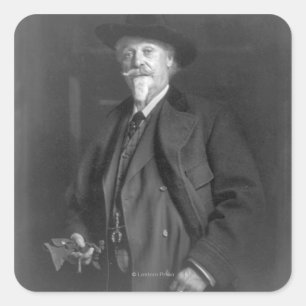 Portrait of "Buffalo Bill" Cody Square Sticker