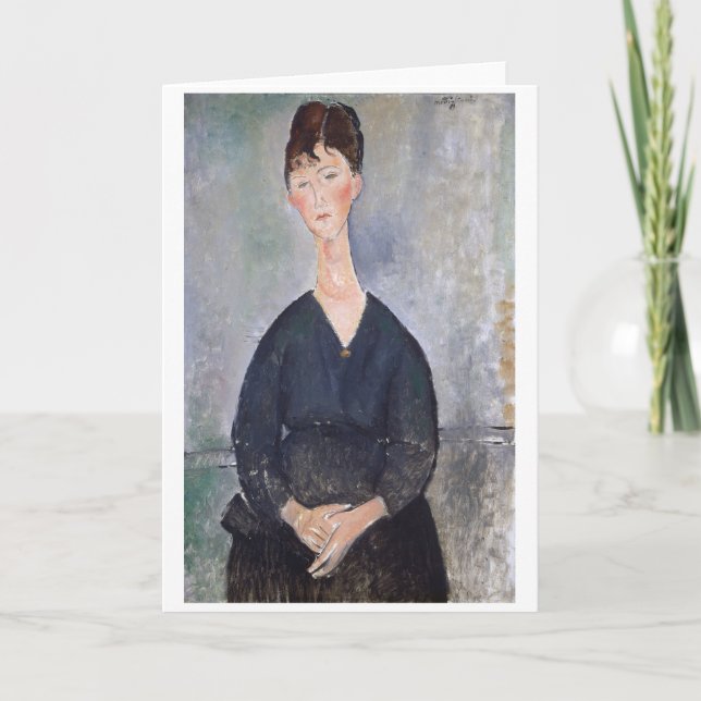 Portrait of Cafe Singer, Modigliani Card (Front)