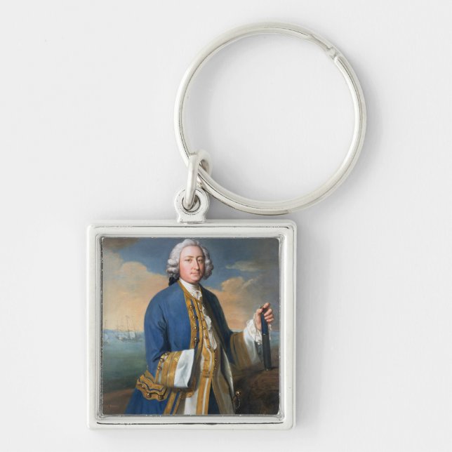 Portrait of Captain David Brodie (1709-87) Holding Key Ring (Front)