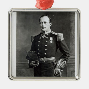 Portrait of Captain Robert Falcon Scott Metal Tree Decoration