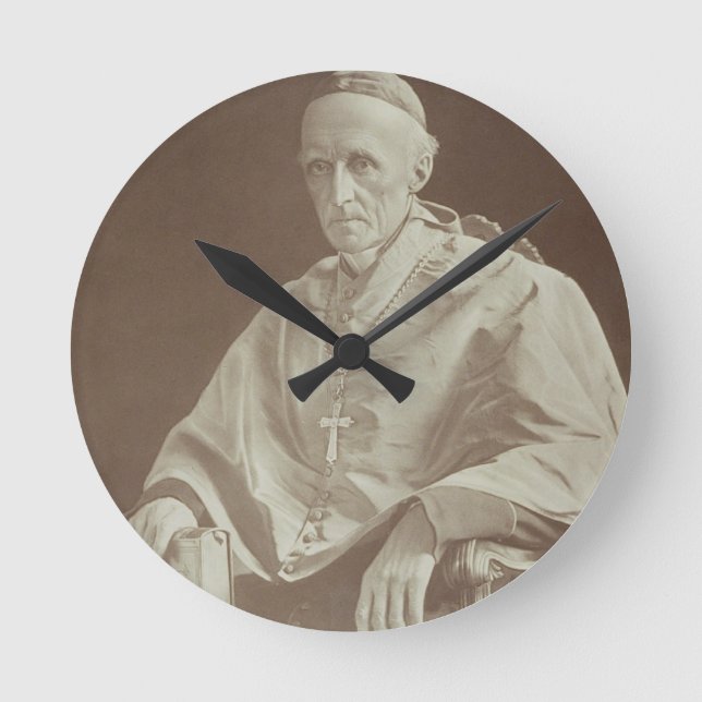 Portrait of Cardinal Henry Edward Manning (1808-92 Round Clock (Front)