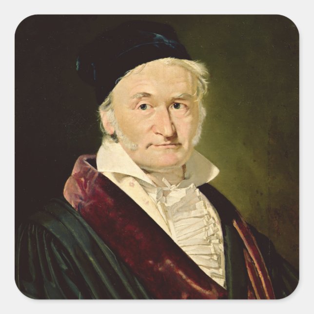 Portrait of Carl Friedrich Gauss, 1840 Square Sticker (Front)