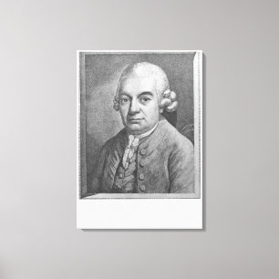 Portrait of Carl Philipp Emanuel Bach (1714-88) (e Canvas Print