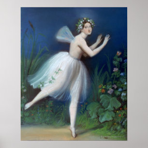 'Portrait of Carlotta Grisi in Giselle' by Poster