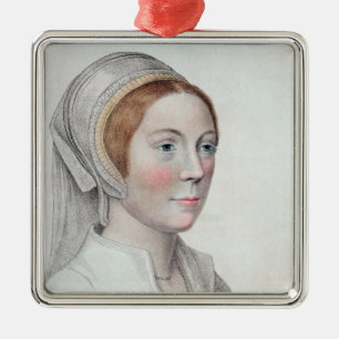 Portrait of Catherine Howard (1520-42) engraved by Metal Tree Decoration