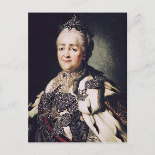 Portrait of Catherine II  of Russia Postcard (Front)