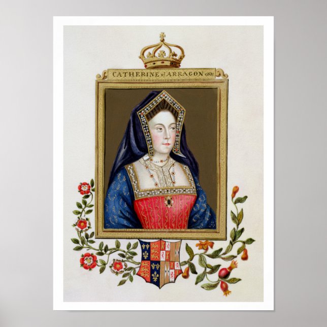 Portrait of Catherine of Aragon (1485-1536) 1st Qu Poster (Front)