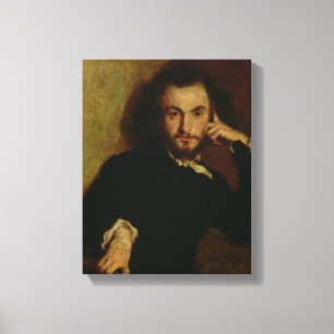 Portrait of Charles Baudelaire  1844 Canvas Print