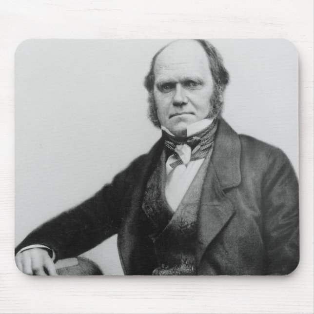 Portrait of Charles Darwin, 1854 Mouse Pad (Front)