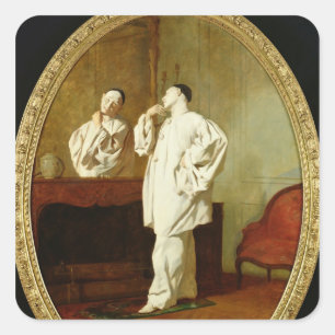 Portrait of Charles Deburau Square Sticker