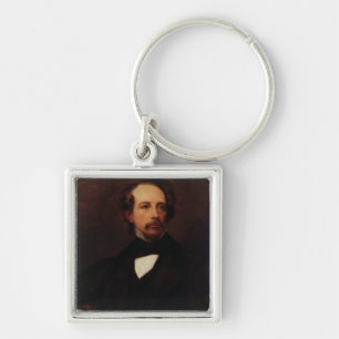 Portrait of Charles Dickens 1855 Key Ring