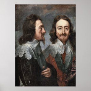 Portrait of Charles I, by Van Dyck Poster