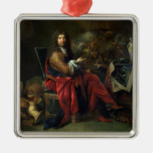 Portrait of Charles Le Brun (1619-90) 1686 (oil on Metal Tree Decoration