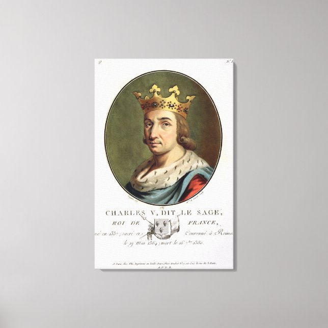Portrait of Charles V, Called 'The Wise' King of F Canvas Print (Front)