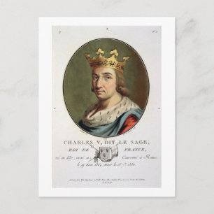 Portrait of Charles V, Called 'The Wise' King of F Postcard