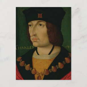 Portrait of Charles VIII  King of France Postcard