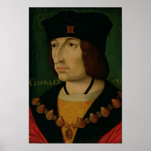 Portrait of Charles VIII King of France Poster
