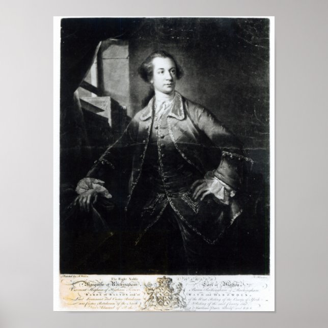 Portrait of Charles Watson-Wentworth Poster (Front)