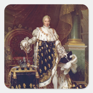 Portrait of Charles X  in Coronation Robes, 1827 Square Sticker