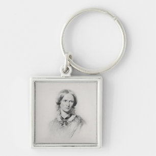 Portrait of Charlotte Bronte, engraved by Walker a Key Ring