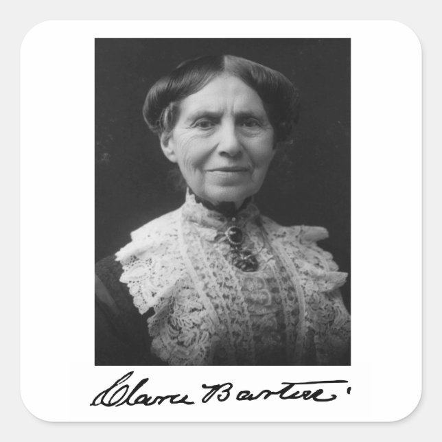 Portrait of Clara Barton Square Sticker (Front)