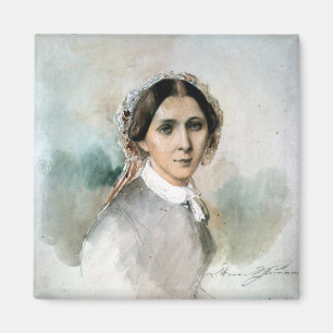 Portrait of Clara Schumann  1853 Magnet
