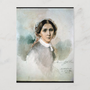 Portrait of Clara Schumann 1853 Postcard