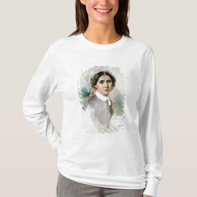 Portrait of Clara Schumann  1853 T-Shirt (Front)