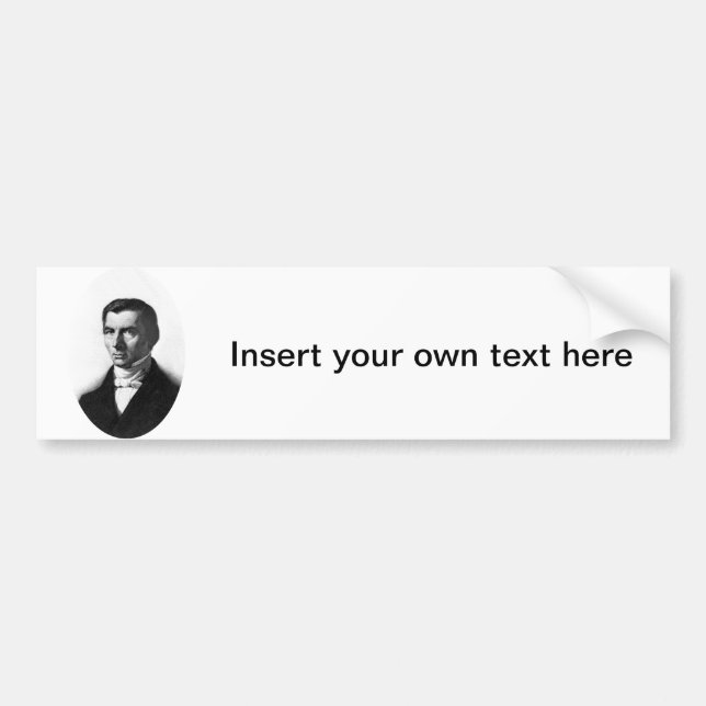 Portrait of Classical Liberal Frederic Bastiat Bumper Sticker (Front)
