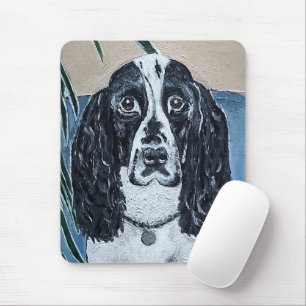 Portrait of Cocker Spaniel Painting by Alfred Fox Mouse Pad