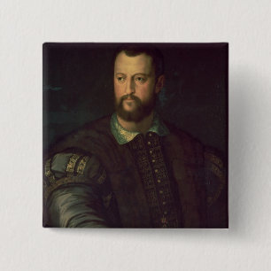 Portrait of Cosimo I de' Medici 1559 15 Cm Square Badge