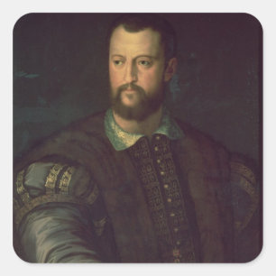 Portrait of Cosimo I de' Medici  1559 Square Sticker