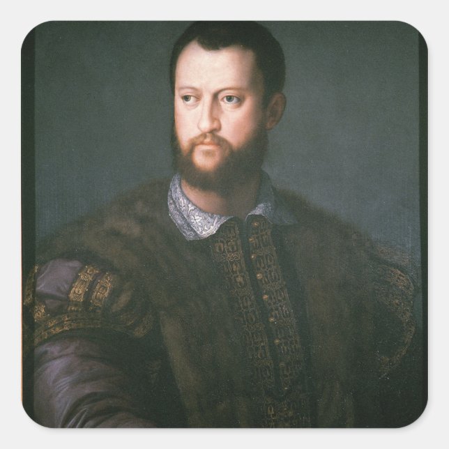 Portrait of Cosimo I de'Medici, 16th century Square Sticker (Front)